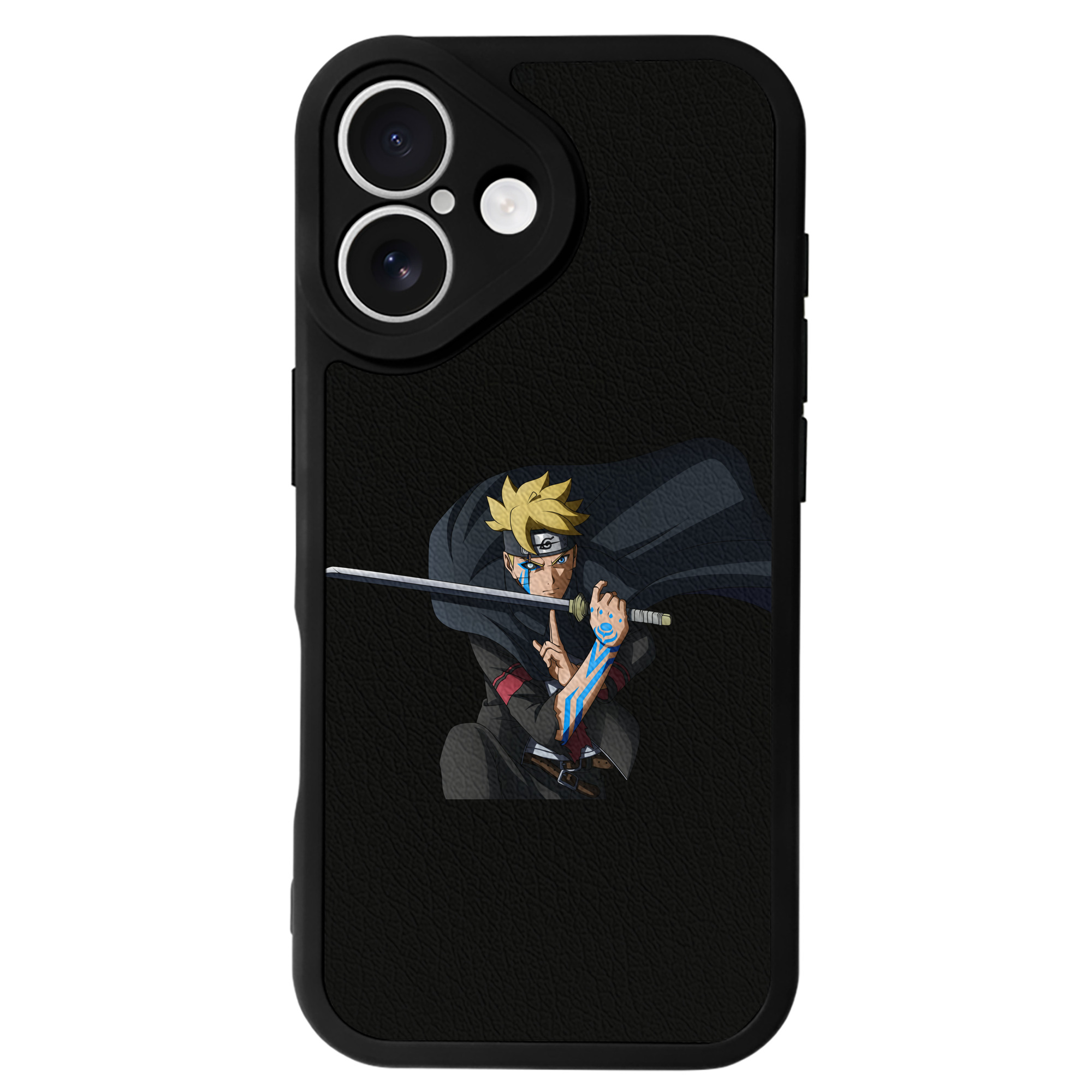 （画像用） NARUTO -ナルト- うずまき ボルト Uzumaki Boruto 【iPhone 16シリーズ対応】シリコンスマホケース（レザー調） 材質：シリコン